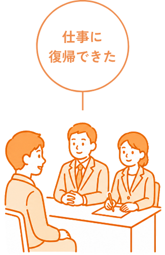 仕事に復帰できた