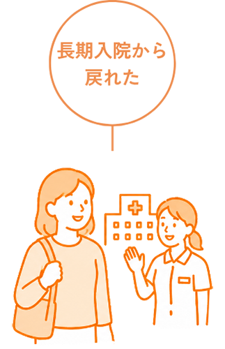 長期入院から戻れた